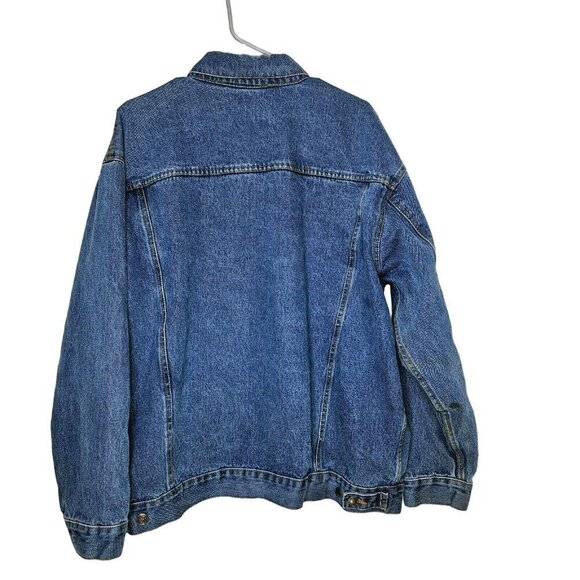 Gm Vantage Men's Denim Jacket 2XL Vintage Blue Jean Button Up Cotton Pockets Has - Picture 2 of 14
